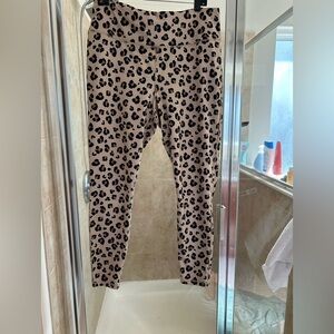 crown & ivy Tan Leopard Print Kids Leggings